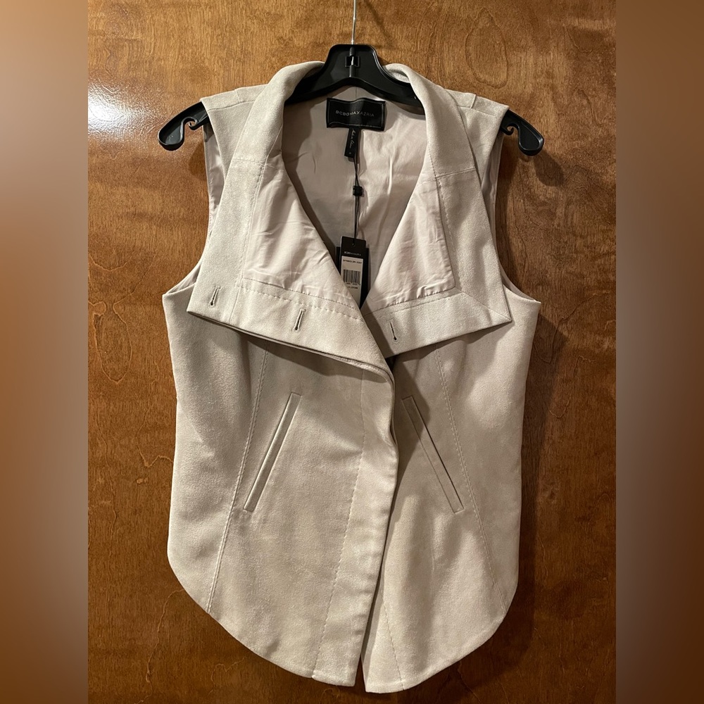 BCBG Tan Suede Vest